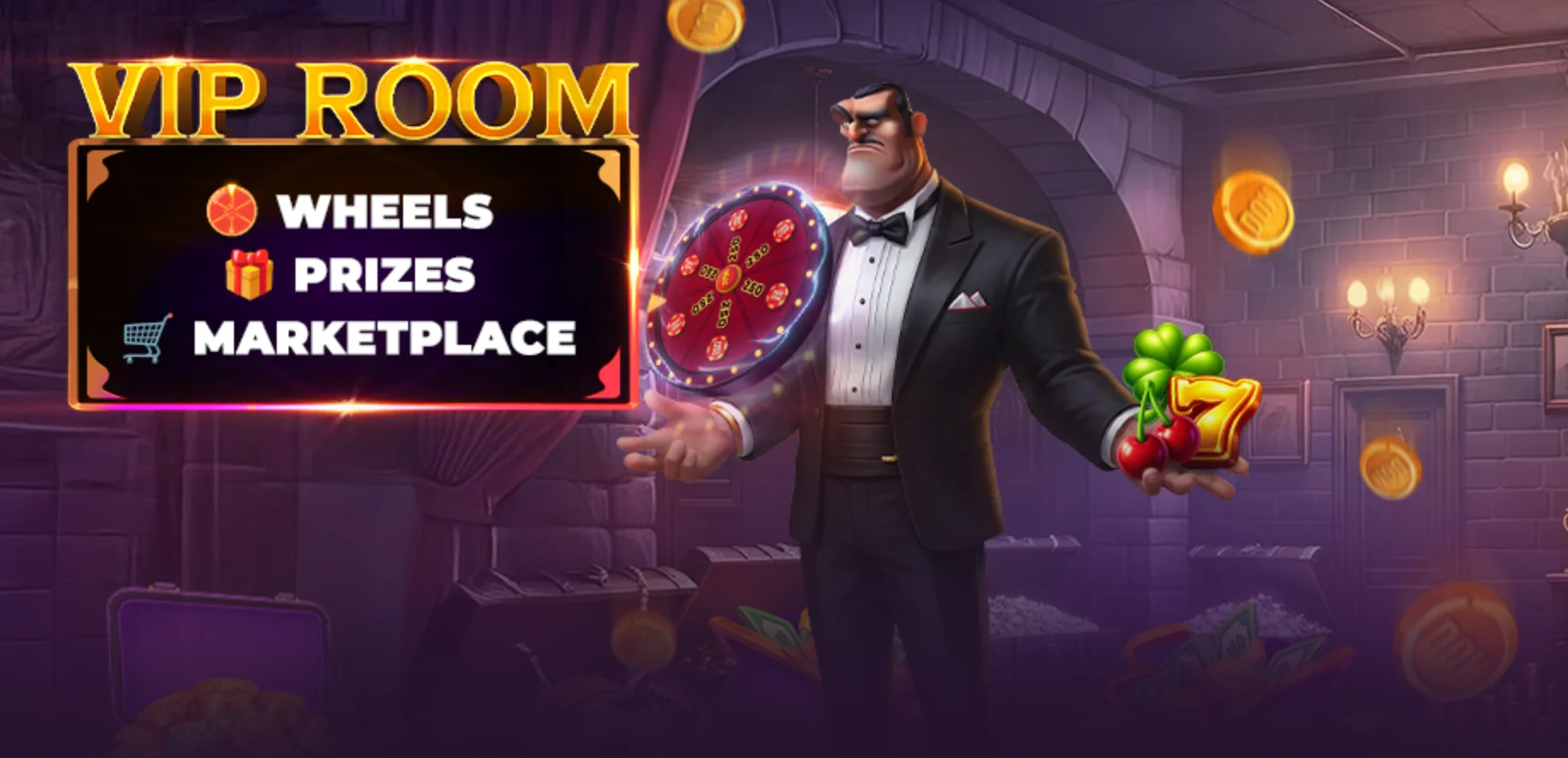 VIP room wheels prizes casino